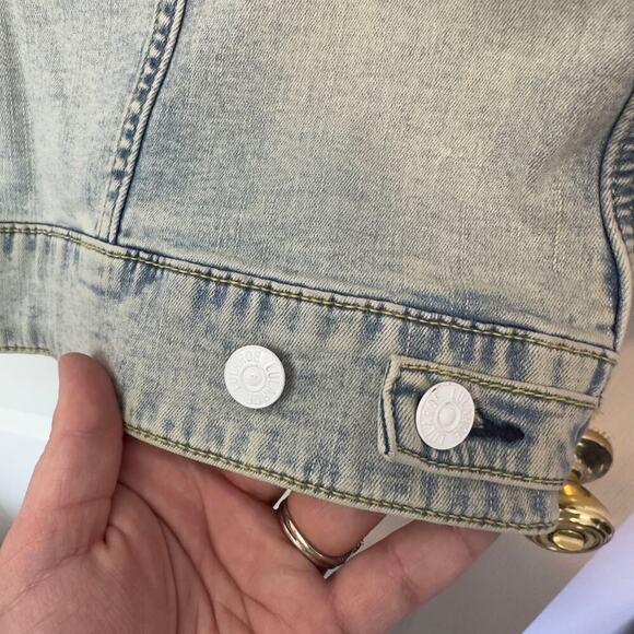 Lularoe Women’s Unicorn Patch Denim Jean Jacket Size S Whimsical Magical - Picture 4 of 11